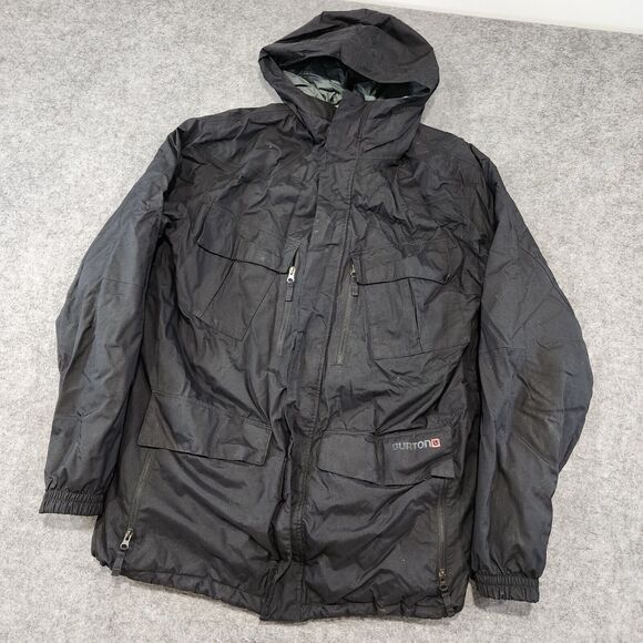 Burton Dryride Mens XL Black Hooded Shell Distraction Ski Snowboard Jacket - Picture 2 of 16